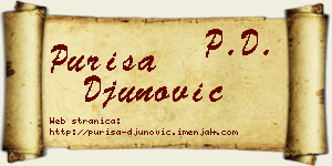 Puriša Đunović vizit kartica